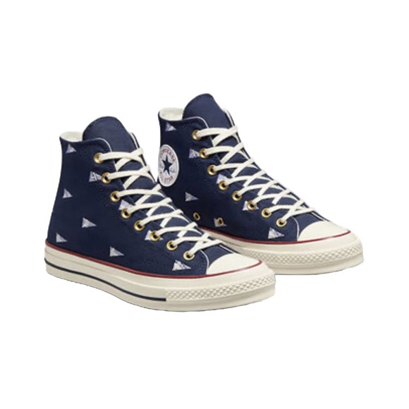 Converse Chuck 70 Sneakers Sz 9  High Nautical Flag Navy Blue Men Unisex A04965C - Picture 1 of 10
